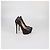 Décolleté platform in pelle nera Elisabetta Franchi Nero - vista 3