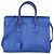 Saint Laurent Sac De Jour Tote Small in pelle blu