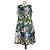 Abito midi senza maniche floreale in misto cotone e lino multicolore Marni