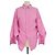 Camisa Balenciaga Swing Twisted Poplin BB Allover de algodón rosa