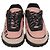Sneakers basse Chanel in nylon e camoscio rosa/nero con stampa logo