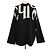 Chloé Chloe Black/White Strickpullover mit Logo-Print und Rundhalsausschnitt Schwarz Weiß