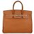 Hermès Borsa Birkin 35 Hermes in pelle Epsom Gold con hardware Palladium D'oro
