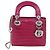 Mini borsa Lady Dior in alligator fucsia Christian Dior Fuschia
