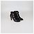 Stivaletti Chanel in pelle nera con punta cap toe e decorazioni in perle finte Nero - vista 2