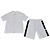 Autre Marque Set Camicia a Maniche Corte con Zip e Pantaloncini Givenchy Kids Bianco