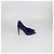 Décolleté a punta in camoscio blu navy Louis Vuitton - vista 3