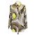 Camicia a maniche lunghe in seta stampata multicolore Versace Collection