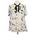Dolce & Gabbana Top trasparente in seta D&G beige chiaro/nero con stampa a farfalla e dettaglio fiocco