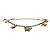 Cinto de corrente Valentino com pingente Bug em cristal e metal dourado