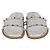 Valentino Rockstud Flat Slides in PVC argento e pelle verniciata