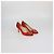 Décolleté Hangisi in raso rosso Manolo Blahnik - vista 2