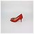Décolleté Hangisi in raso rosso Manolo Blahnik - vista 4