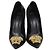 Décolleté Medusa in pelle nera Versace Nero