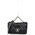 Borsa a patta Chanel Small 19 in pelle matelassé nera Nero