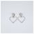 Orecchini a clip Alessandra Rich con cuore pendente in cristallo tono argento - vista 4