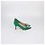 Décolleté Hangisi in raso verde Manolo Blahnik - vista 3
