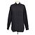 The Row Nesson Oversized Button Down Hemd aus schwarzem Leinen-Denim