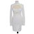 Mini abito Herve Leger a maniche lunghe con ritagli in tessuto misto bianco
