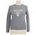 Jersey de cuello redondo Prada en cachemira y lana gris con logotipo