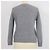 Jersey de cuello redondo Prada en cachemira y lana gris con logotipo - vista 3