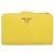 Cartera French Prada de piel Saffiano amarilla con metal