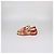 Sandali bassi a T Chanel in camoscio Rosso/Oro D'oro - vista 4