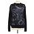 Hermès Top a maniche lunghe Hermes in seta nera Projects Carre au Crayon Print Nero