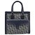 Borsa a mano Christian Dior Trotter Canvas Navy Gold Auth 201927 D'oro Blu navy - vista 2