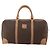 Céline Borsa Boston CELINE Macadam Canvas PVC Pelle Marrone Oro Auth 197610A D'oro - vista 2