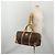Céline Borsa Boston CELINE Macadam Canvas PVC Pelle Marrone Oro Auth 197610A D'oro - vista 23