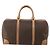 Céline Borsa Boston CELINE Macadam Canvas PVC Pelle Marrone Oro Auth 197610A D'oro - vista 3