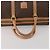 Céline Borsa Boston CELINE Macadam Canvas PVC Pelle Marrone Oro Auth 197610A D'oro - vista 7