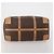 Céline Borsa Boston CELINE Macadam Canvas PVC Pelle Marrone Oro Auth 197610A D'oro - vista 9
