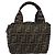 Borsa a mano FENDI Zucca Canvas Nero Marrone Auth 199404 - vista 2