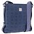 Borsa a tracolla MCM Vicetos in pelle blu navy e argento Auth 202257A