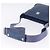 Borsa a tracolla MCM Vicetos in pelle blu navy e argento Auth 202257A - vista 7