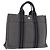 Hermès Borsa HERMES Fourre Tout PM cotone Gray Silver Auth 199978 Marrone Argento