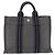 Hermès Borsa HERMES Fourre Tout PM cotone Gray Silver Auth 199978 Marrone Argento - vista 3