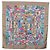 Hermès Foulard HERMES Carre 90 "CORRE SPONDANCE" Seta Grigio Auth hk4128 Marrone
