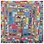 Hermès Foulard HERMES Carre 90 "CORRE SPONDANCE" Seta Grigio Auth hk4128 Marrone - vista 6