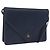 Borsa a tracolla Christian Dior in pelle blu navy e oro Auth 202161