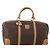 Céline CELINE Macadam Canvas Boston Bag PVC Leather Brown Gold Auth 199626 Braun Golden
