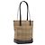 Borsa Tote BURBERRY Nova Check Canvas Beige Gold Auth 200966 D'oro