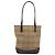 Borsa Tote BURBERRY Nova Check Canvas Beige Gold Auth 200966 D'oro - vista 2