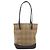 Borsa Tote BURBERRY Nova Check Canvas Beige Gold Auth 200966 D'oro - vista 3