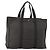 Hermès Borsa HERMES Her Line TGM Canvas Grigio Argento Auth 197652A Marrone