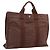 Hermès Borsa HERMES Her Line MM Canvas Marrone Argento Auth 202116