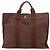 Hermès Borsa HERMES Her Line MM Canvas Marrone Argento Auth 202116 - vista 3