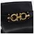 Borsa a tracolla Salvatore Ferragamo Gancini in pelle nera e oro Auth 202100 Nero - vista 14